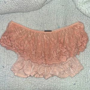 Wet Seal Pink Lace Sleevless Crop Top